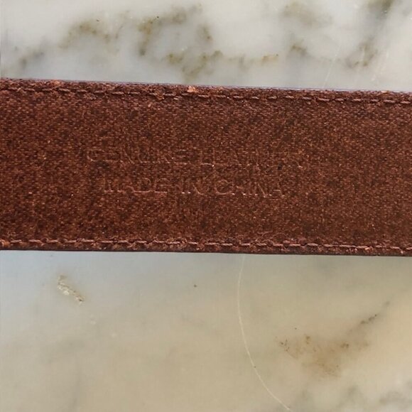 RALPH LAUREN Brown Leather Belt Silver Tone Buckle NWOT - Picture 12 of 16